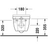 Pack cuvette suspendue STARCK 3,frein de chute avec abattant et amortisseur de fermeture inclus Réf. 42250900A1