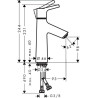 Mitigeur lavabo Talis S 100 sans tirette ni vidage réf. 72021000