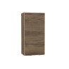 Niche haute Alterna Plénitude 1 porte 1 tablette hauteur longueur 60cm largeur 30cm profondeur 20cm Chêne noisette chant doré et poignée dorée version droite
