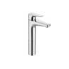 Mitigeur lavabo Atlas bec haut livré avec flexibles d'alimentation sans tirette ni vidage ouverture sur l'eau froide débit limité à 5 l/min Chromé réf. A5A3790C00