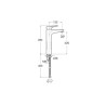 Mitigeur lavabo Atlas bec haut livré avec flexibles d'alimentation sans tirette ni vidage ouverture sur l'eau froide débit limité à 5 l/min Chromé réf. A5A3790C00