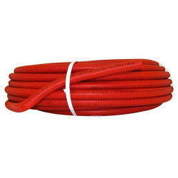 Tube pré-gainé en couronne rouge Fluxo diamètre 16mm épaisseur 2mm longueur 50m rèf. FLEM50FR16