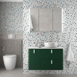 Meuble 90 porte gauche UNIIQ L.89,7 x H.54 x P.45 cm finition royal green  Réf.83105