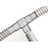 Té PVC transparent pour tube d'évacuation de condensat diamètre 16, 18 et 20 réf. 0025GT