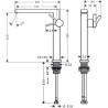 Mitigeur lavabo 240 Tecturis E Fine CoolStart, bonde Push-Open Blanc mat Réf. 73070700
