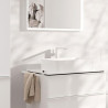 Mitigeur lavabo 240 Tecturis E Fine CoolStart, bonde Push-Open Blanc mat Réf. 73070700