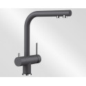 Mitigeur monotrou à col de cygne orientable 360° BLANCO FONTAS II sans douchette couleur SILGRANIT Look chromé/gris rocher garantie 2 ans Réf. 523137