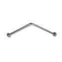 Porte-rideau d'angle D 20 inox brillant 0,90 x 0,90 m réf. 1367