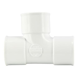 Te pied de biche femelle femelle 87°30 diamètre 32mm blanc Réf. UTF188BL