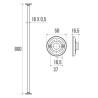Porte-rideau droit longueur 80 cm diamètre 16 mm réf. 004012
