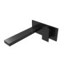 Mitigeur lavabo mural TABULA avec plaque saillie 23 Cm Chromé Noir Brossé Réf. TA25875
