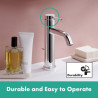 Mitigeur de lavabo 110 Tecturis S CoolStart avec tirette et vidage, Chrome Réf. 73314000