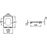 Abattant thermodur extra-plat GRANDS BOULEVARDS frein de chute dé clipsable charnières métal couvercle texturé Réf. E23433-00-WMT
