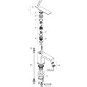 Mitigeur lavabo 80 Tecturis E  CoolStart sans tirette ni vidage Chromé Réf. 73001000