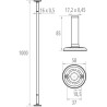 Tube droit de 100 cmréf réf. 004023
