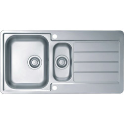 Evier à encastrer LINE+ 1,5 cuve 980 inox 18/10, Satiné