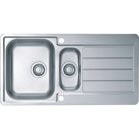 Evier à encastrer LINE+ 1,5 cuve 980 inox 18/10, Satiné