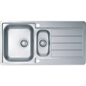 Evier à encastrer LINE+ 1,5 cuve 980 inox 18/10, Satiné