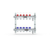 Collecteur inox 5 circuits avec débitmètre à lecture directe - pour plancher chauffant/rafraîchissant réf : 13801501200