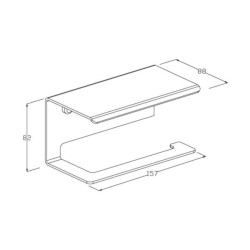 Porte-papier toilette Alterna avec tablette de dépose coloris noir