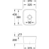 Cuve sous-plan CISTERNA 45 graphite ceramicplus réf. 670402I4