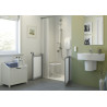 Siège de douche rabattables Série 4000 rembourré, large en U 580 x 485 x 640 mm, gris réf. 04220P