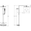 Colonne de douche thermostatique Strayt chrome réf. E98321-CP