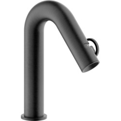 Mitigeur lavabo SOLE ouverture eau froide, débit 5 l/min avec vidage Grafite brossé PVD réf. SO130118/2GUP