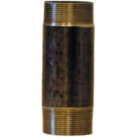 Mamelon 530 tube soudé filetage conique longueur 100mm noir D80x90 réf 530080100N