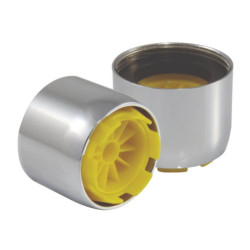 Sachet de 10 brise-jets étoile complet (avec insert, cage et joint) Femelle M22x1 Jaune réf. 93130