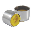 Sachet de 10 brise-jets étoile complet (avec insert, cage et joint) Femelle M22x1 Jaune réf. 93130