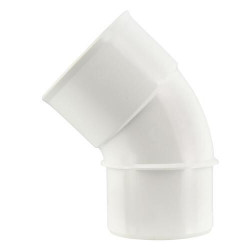 Coude simple male femelle 45° diamètre 50mm blanc Réf. UCJ4B