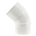 Coude simple male femelle 45° diamètre 50mm blanc Réf. UCJ4B