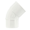 Coude simple male femelle 45° diamètre 50mm blanc Réf. UCJ4B