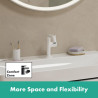 Mitigeur lavabo 110 Tecturis S Fine CoolStart sans tirette ni vidage Blanc mat Réf. 73321700