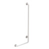 Barre d'appui et de maintien coudée 90° Ø34 mm modèle gauche  L. 450 x H. 1150 mm -Aluminium gainé ABS antibactérien  Réf.60338