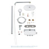 Colonne de douche avec mitigeur thermostatique Rainshower System SmartControl Duo 360 Blanc 26250LS0