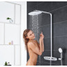 Colonne de douche avec mitigeur thermostatique Rainshower System SmartControl Duo 360 Blanc 26250LS0