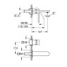 "Mitigeur monocommande 2 trous lavabo taille M GROHE Plus Hard Graphite brossé Réf. 29303AL3"