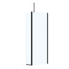 Volet mobile pour paroi Walk-in ALTERNA PLENITUDE WALK largeur 30 cm profilé noir mat, verre transparent traité anticalcaire