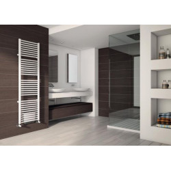 Sèche-serviette eau chaude + soufflant Ares Booster 923W, Noir opaque, 1767x580x126. soufflant 1000W Classe II, Réf. ERG058BK1A401NNN01