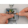 Bornes Série 2273 pour boîtes de dérivation - 3 conducteurs - de 0,5 à 2,5 mm² - boîtier transparent - orange - contient 100 bornes Réf. 2273-203