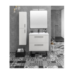 Façade porte Alterna Concerto 80cm Blanc Brillant