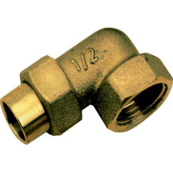 Coude Union 3 pièces à visser femelle 15/21-16 8096 Gcu (sachet de 2 pièces) ALTECH
