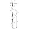 Mitigeur d'évier FOCUS bec orientable à 360° acier inox réf. 31806800
