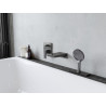 Bec déverseur Metropol - jet lame d'eau - M3/4'' - finition noir chromé brossé Réf. 32543340