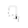 Bec sur table col de cygne orientable saillie 160 mm hauteur 145 mm réf. 1306T1