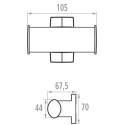 Porte-peignoir ARSIS 2 têtes, Aluminium Anodisé réf. 049611