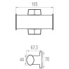 Porte-peignoir ARSIS 2 têtes, Aluminium Anodisé réf. 049611
