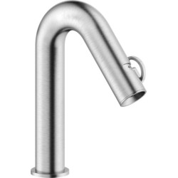 Mitigeur lavabo SOLE ouverture eau froide, débit 5 l/min avec vidage  Inox brossé réf. SO130118/2IX
